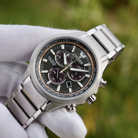 Citizen AT2470-85H Eco-Drive Chronograph Quartz TITANIUM