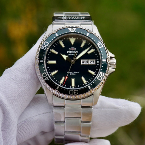 Orient RA-AA0004E19B Green KAMASU Automatic Diver Sapphire