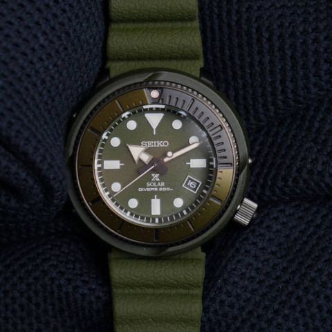 Годинник Seiko SNE535P1 TUNA Prospex Green Solar Divers
