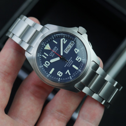 Годинник Citizen AT6080-53L Promaster Land Monobloc Case Titanium BLUE Dial