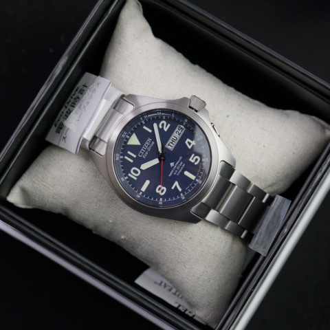 Годинник Citizen AT6080-53L Promaster Land Monobloc Case Titanium BLUE Dial