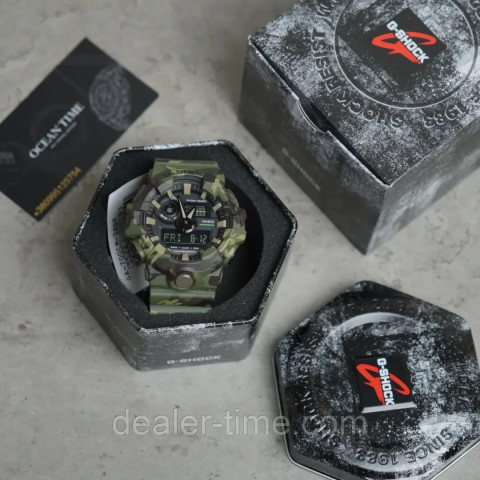 Годинник Casio G-Shock GA-700CM-3A Green Camouflage